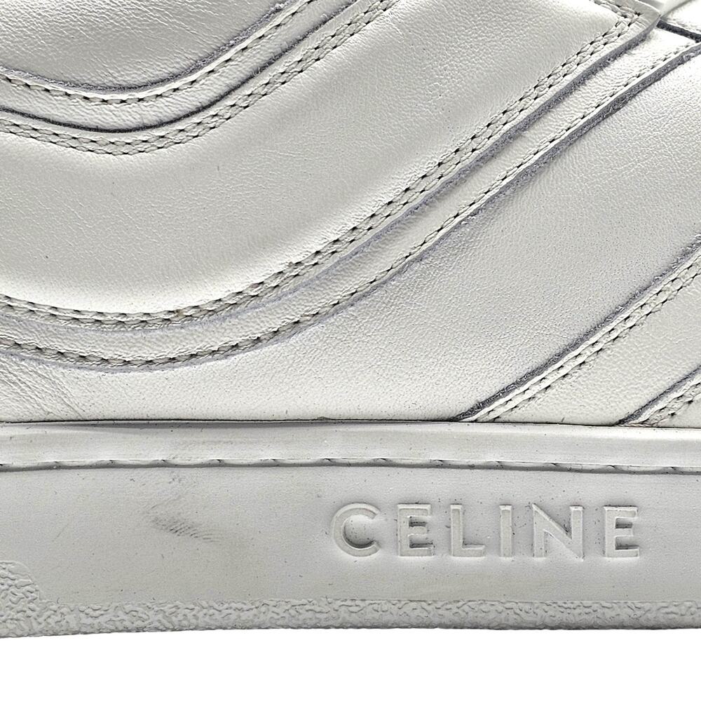Celine Trainer Low Top Leather Sneakers in White size 44 $850 - Picture 9 of 11